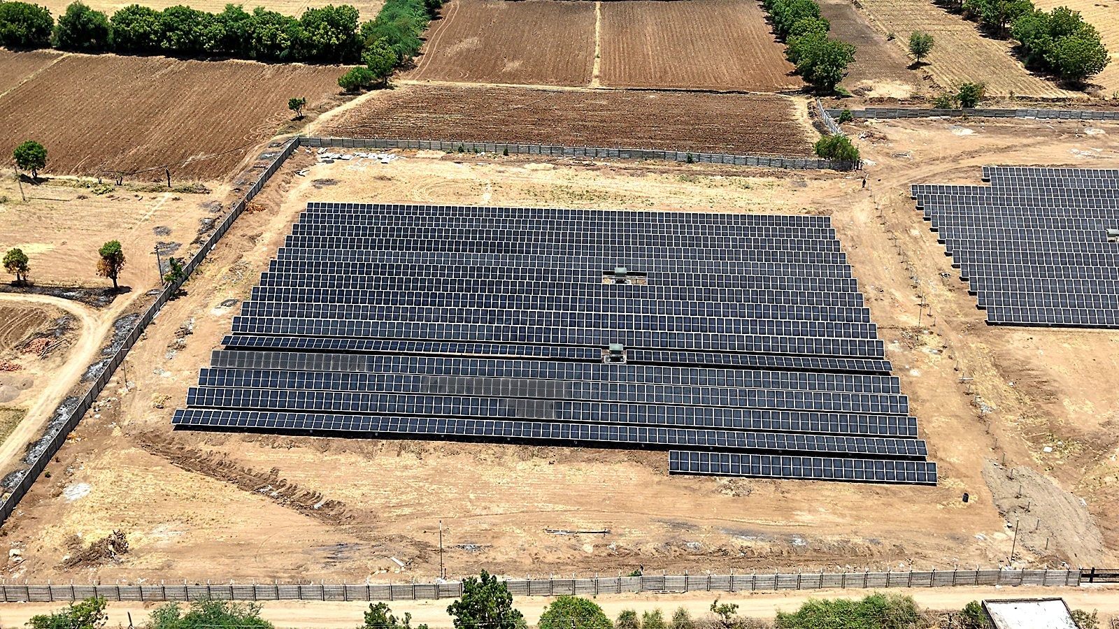 Ground-mounted solar plant for Devansh Industries, Zamp, Bavla